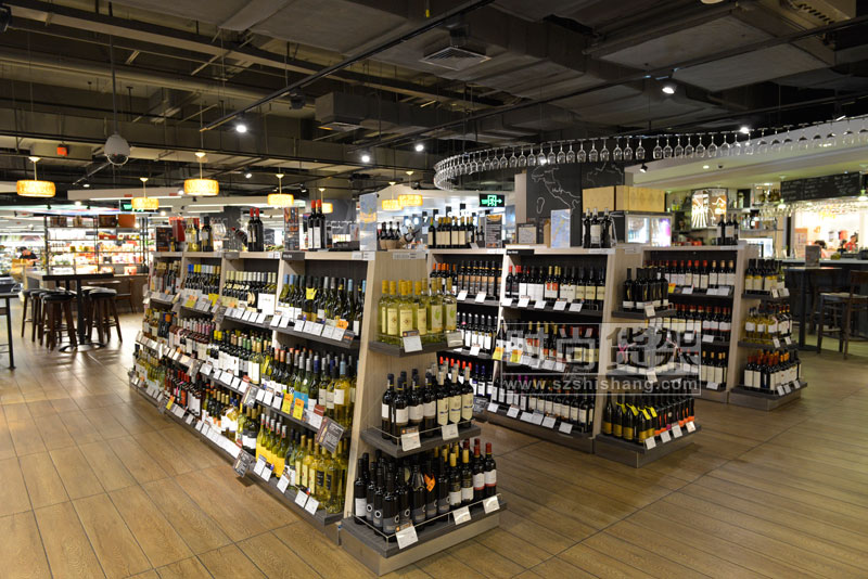 超市貨架_雙面紅酒貨架