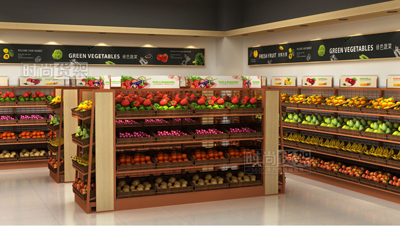 超市貨架布局設計效果圖